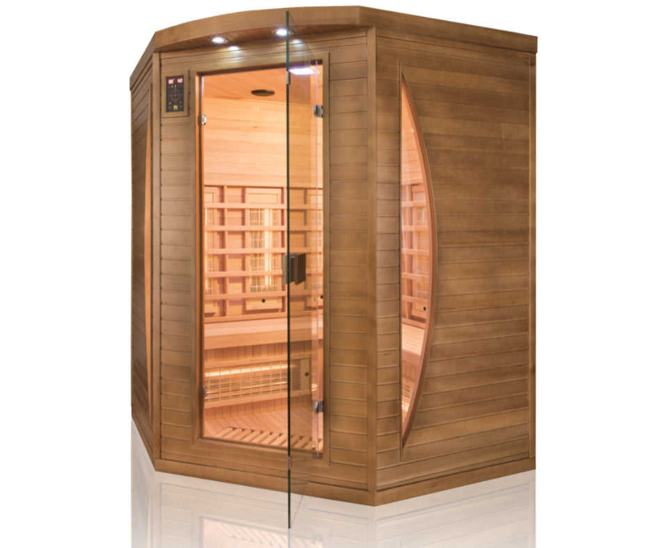 Spectra 3 person infrared indoor corner sauna