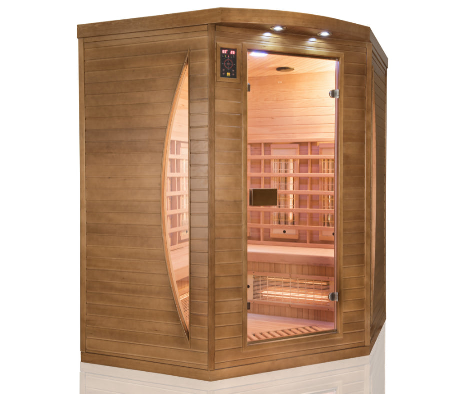 Spectra 3 person infrared indoor corner sauna