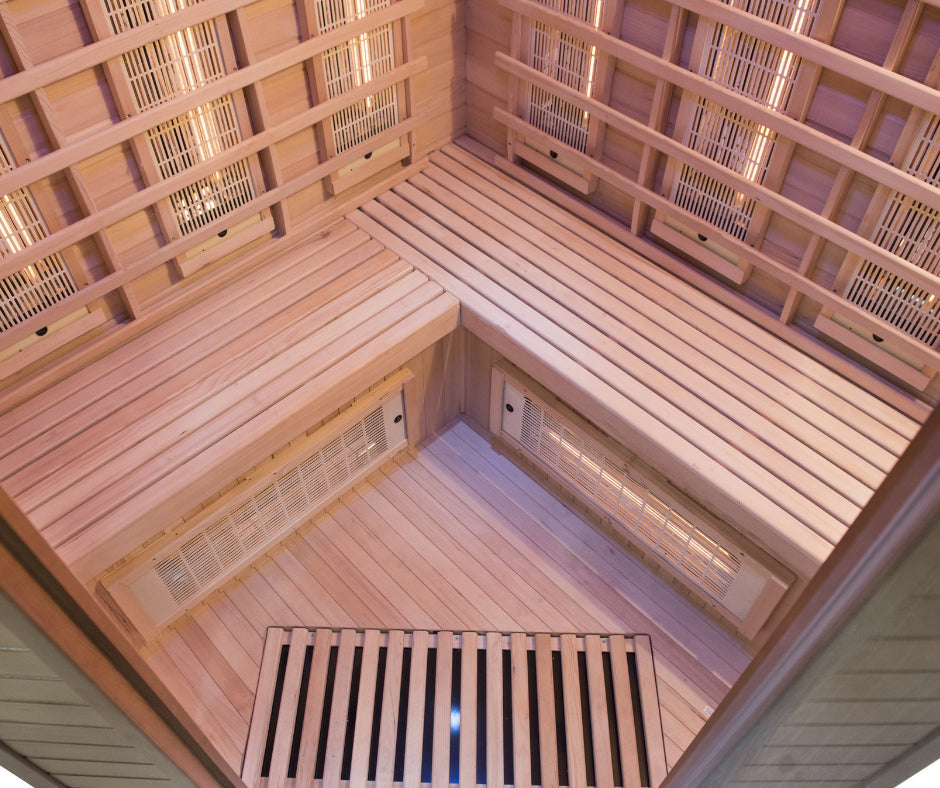 Spectra 3 person infrared indoor corner sauna