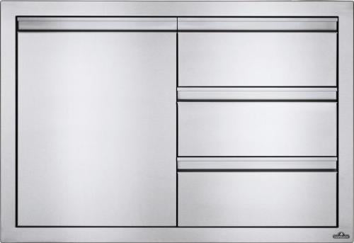 Napoleon 36 x 24 inch Single Door & Triple Drawer Combo